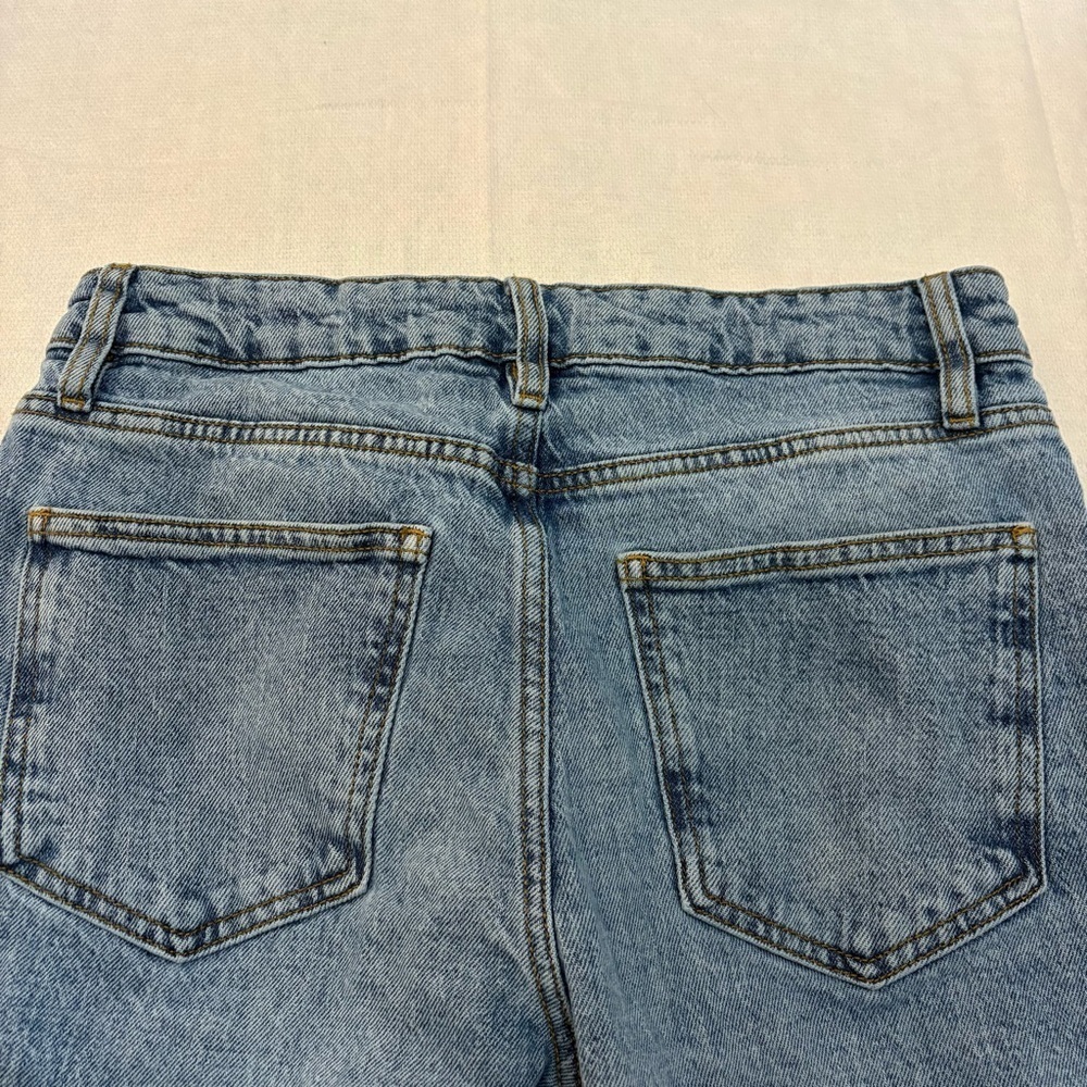 The Drop Raw Hem Straight Leg Jeans Light Wash Minimal Denim 28 - Picture 6 of 13